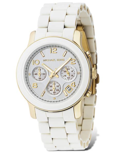 white michael kors watch sale|Michael Kors Watch white band.